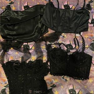 Lot of 4 corset tops